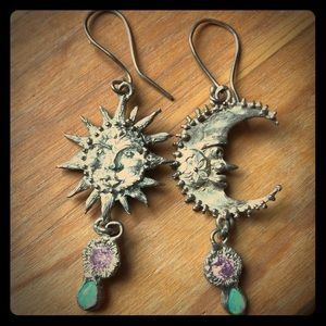 Millie Savage sun and moon earrings